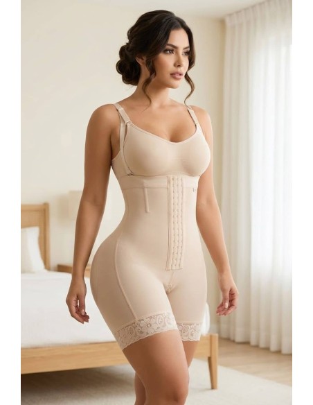 Faja Pitbull FPI867 | Moldeo Invisible con Tirantes y Realce Total de Cintura y Glúteos