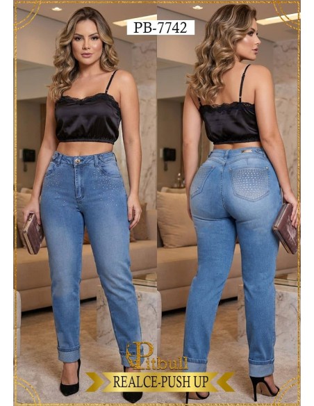Pantalón Colombiano Pitbull PB7742 | Jean Push Up Realce