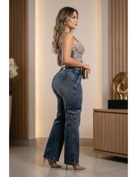 Pantalón Colombiano Push Up Pitbull PC7739 | Realce Natural