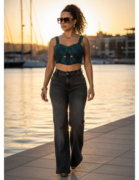 Jeans Campana Pitbull PC7743 | Pantalón Colombiano Push Up