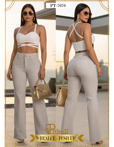 Pantalón Push-Up Realce Pitbull Jeans PT-7676 | Estilo y Comodidad