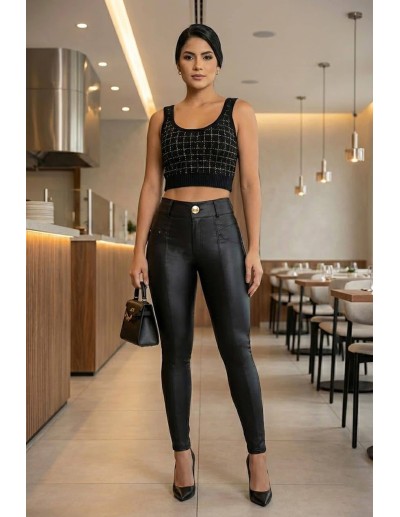 Pantalon Efecto Cuero Pitbull - PS7488 2