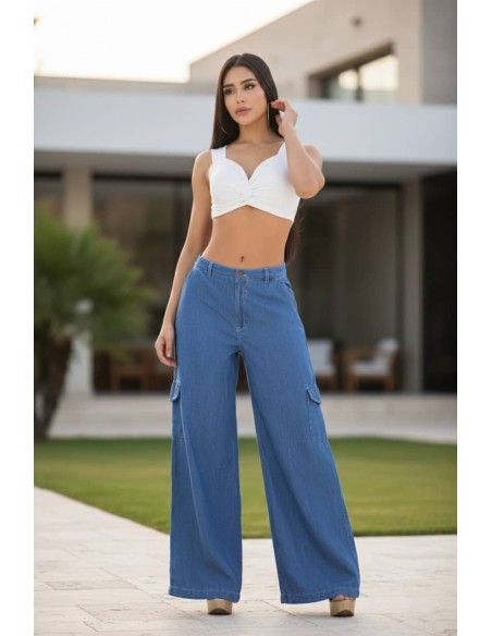 Pantalón Cargo Pitbull | Diseño Amplio y Bolsillos Laterales | Ref. PC7681