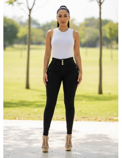 Pantalón Colombiano Con Faja Pitbull PTF7704 | Realce Perfecto Y Ajuste Ideal 2