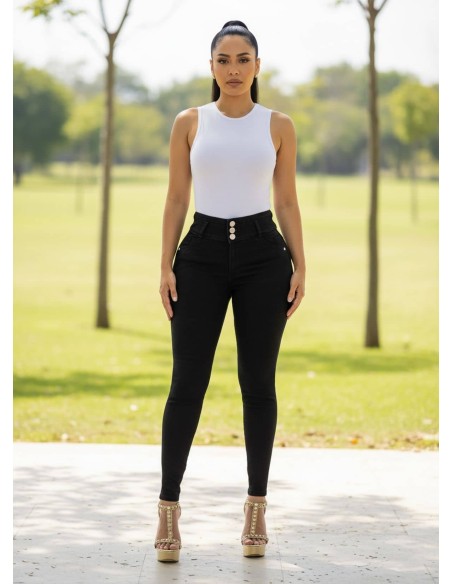 Pantalón Colombiano Con Faja Pitbull PTF7704 | Realce Perfecto Y Ajuste Ideal